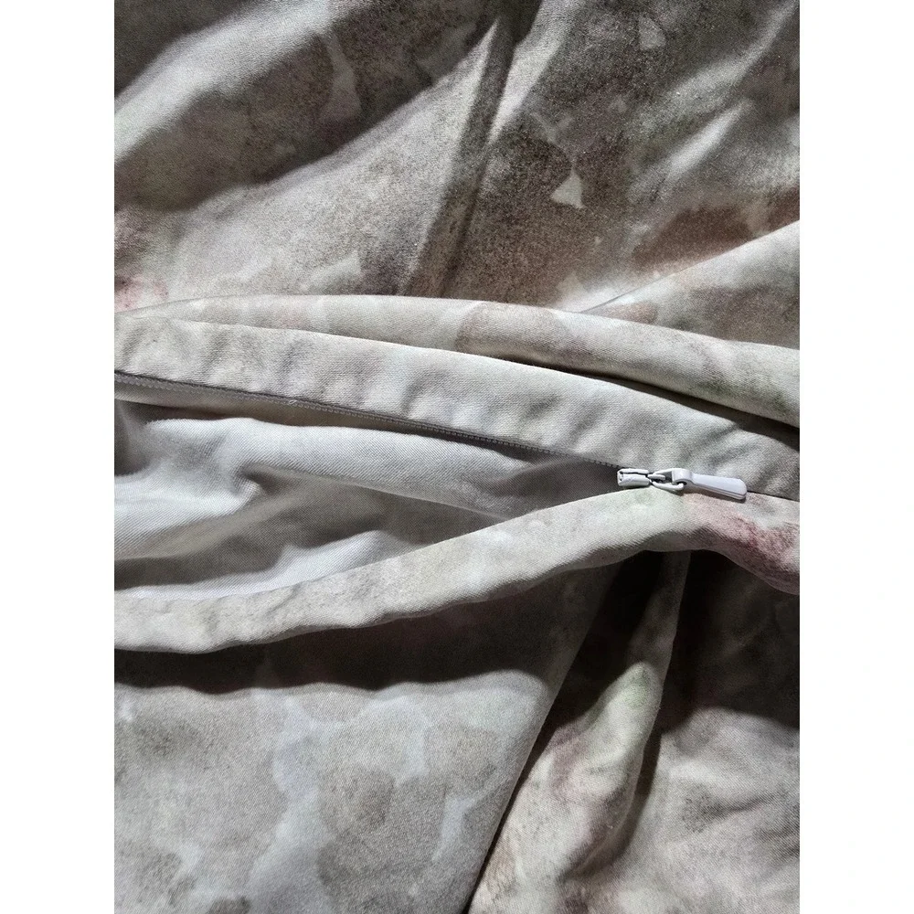 Hotel Collection King Duvet Cover Gray Beige Speckled Abstract Pattern